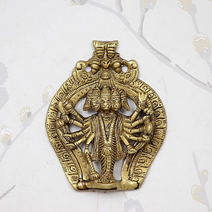 Ecraftindia Panchmukhi Lord Hanuman Brass Idol Statue