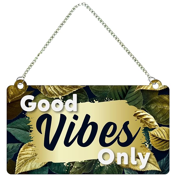 Artvibes Good Vibes Only Wooden Wall Hanging for Home Decor | Motivatonal Quote | Artworks Wall Hanging