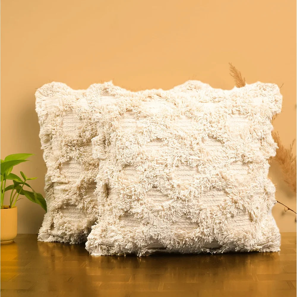 Sajavat Home Cotton Cushion Cover Colour Cream