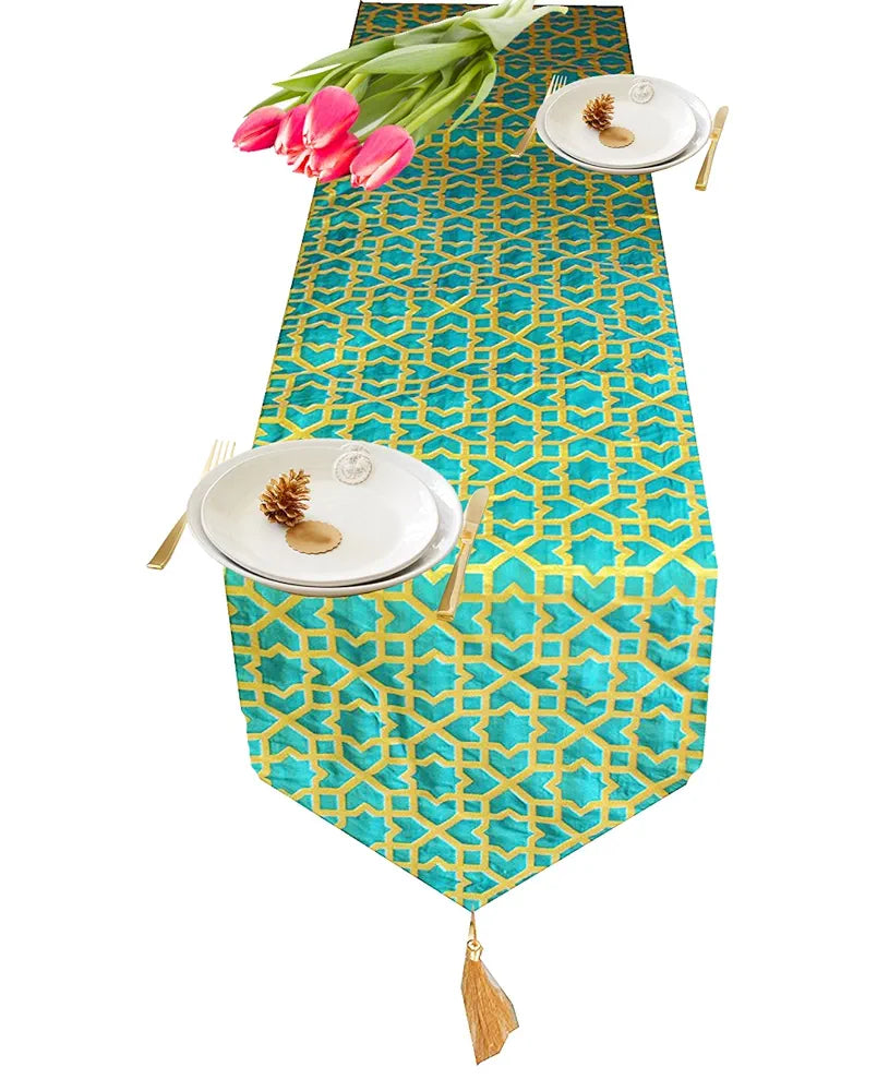 Pink Parrot Durable Dopian Silk Table Runner Colour Multicolour