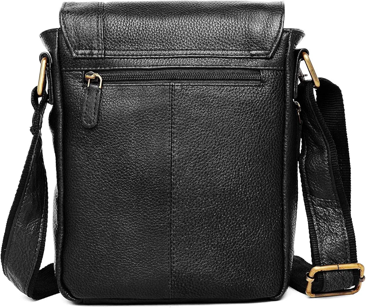 WildHorn Leather 8.5 inch Sling Messenger Bag for Men I Multipurpose Crossbody Bag I Travel Bag with Adjustable Strap I DIMENSION: L- 8.5inch H- 10.5inch W- 3inch