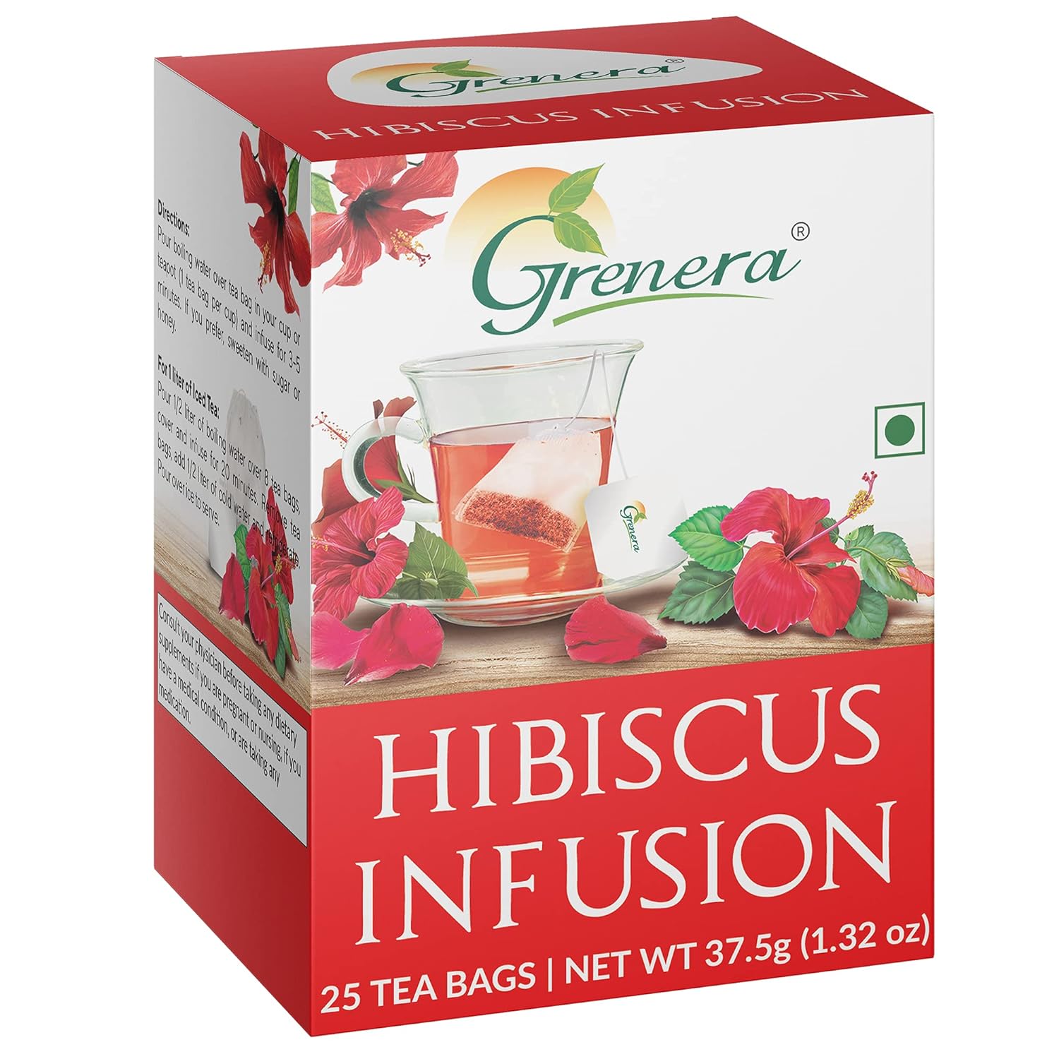 Grenera Hibiscus Flower Tea - 25 Dips