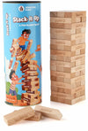 Spartan Kids Stack-it-Up Game Premium Stacking Tower for Ages 6+ Years 54 Premium Wood Blocks