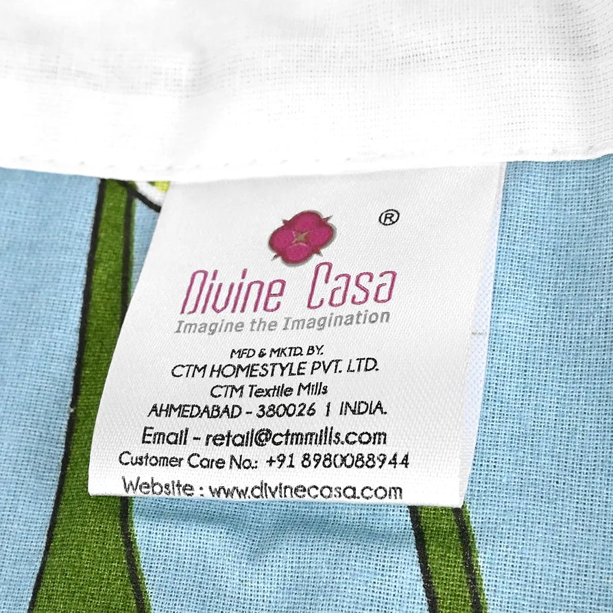 Divine Casa Floret 100% Cotton Double Dohar 120 GSM Soft & Lightweight Throw Blanket Colour Wildflower Charm