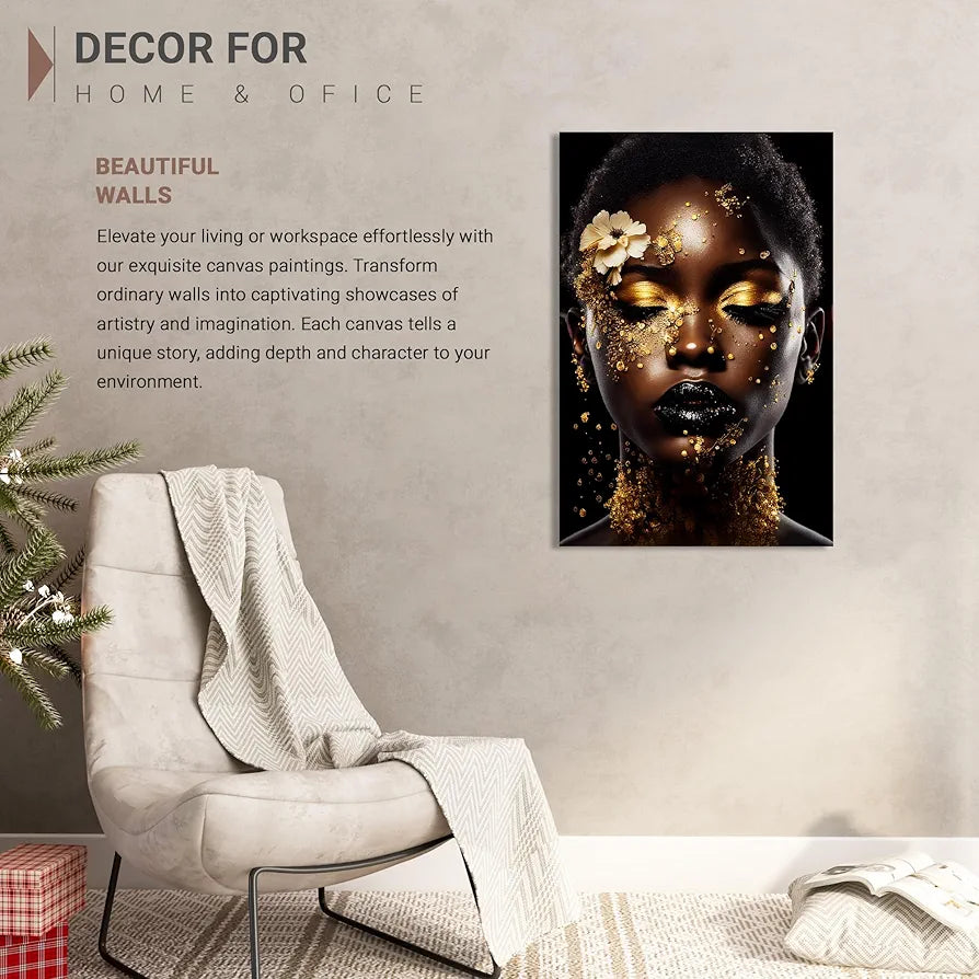 Kotart Modern Art African Woman Canvas Paintings for Bedroom Room Living Room Style03