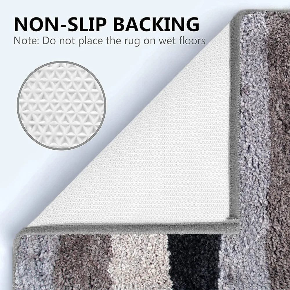 Luxe Home International Rectangular Bathmat 2500 Gsm Microfiber Anti Skid Slip Water Absorbent Machine Wash Colour Shadow 45Cm X 75Cm