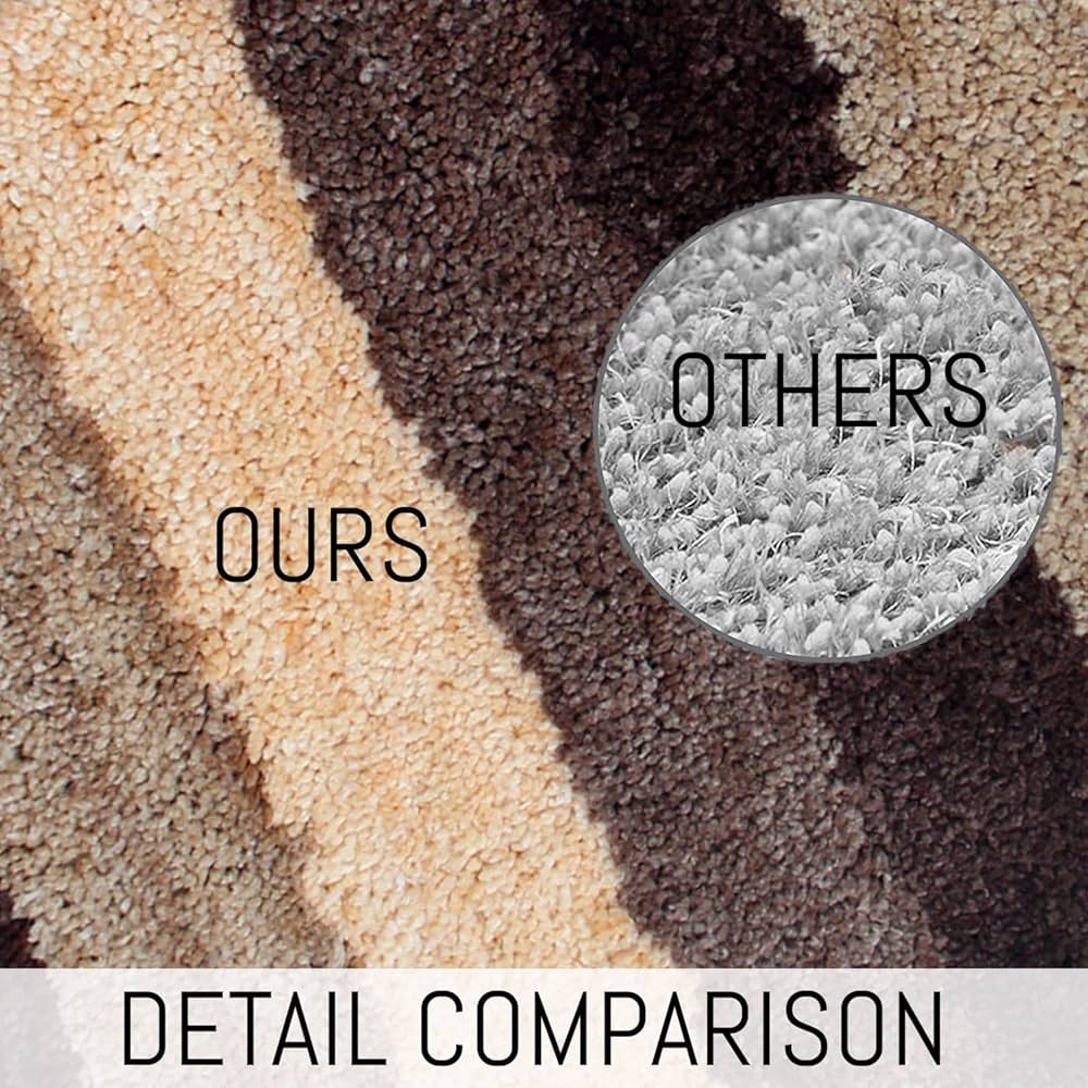 Luxe Home Bath Mat Super Soft Microfiber Non Slip Jericho Bathroom mats 40x60 cm Colour Amber