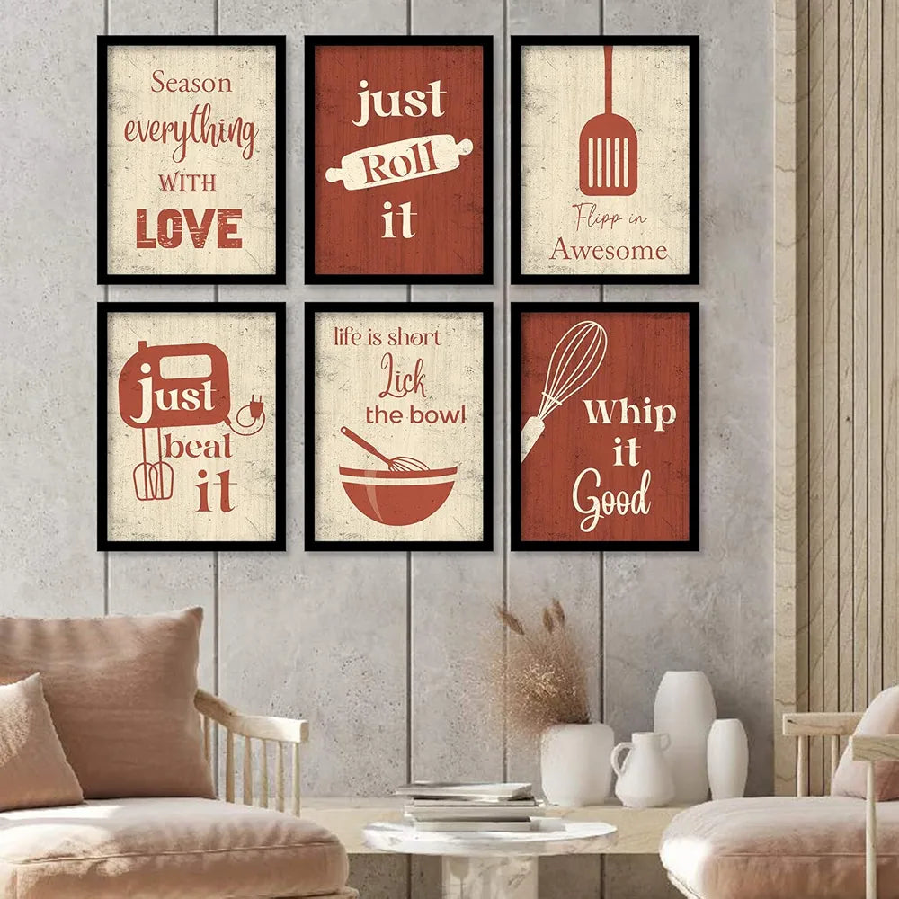 Kotart Restaurant Quotes Framed Posters for Kitchen Wall Decoration Kitchen 7