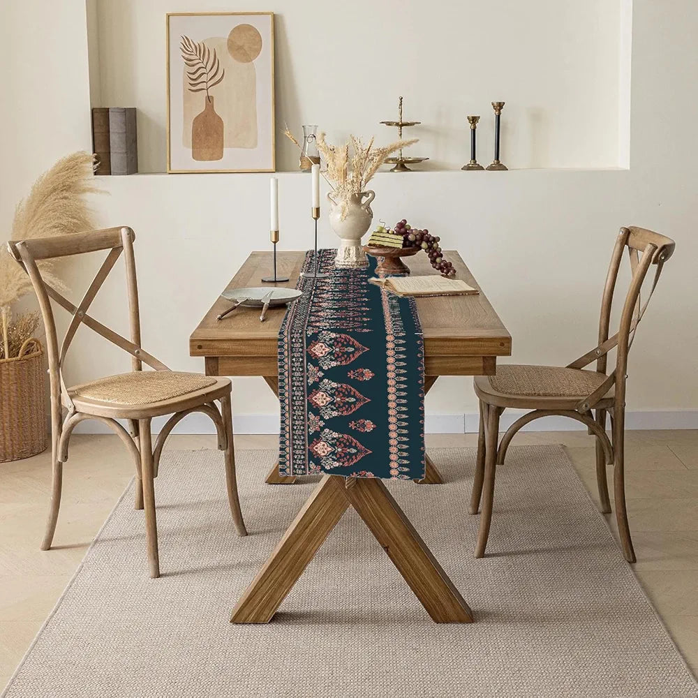 Ishro Home Premium Table Runner Colour The Blue