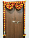 Marigold Artificial Flowers toran Bandarwar Large with Flower Latkan