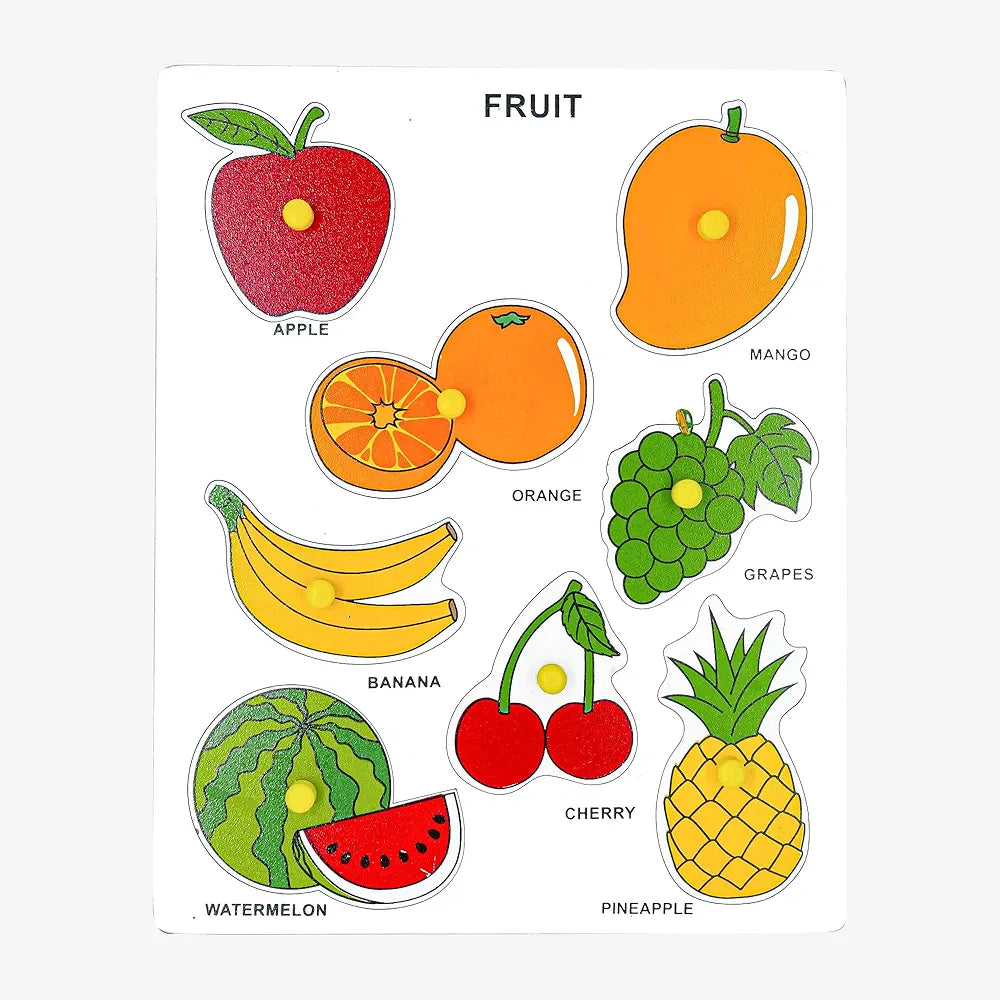 Tantrums Preschool Fruit Puzzle Set Toy Designed Based on Montessori Educational Learning Process - Attractive Multicolor Education Puzzle Learning Aid for Kids 