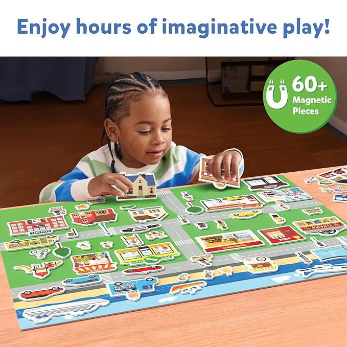 Skillmatics Creative Toy Magnetopia Design Your City Interactive Pretend Play Set for Kids