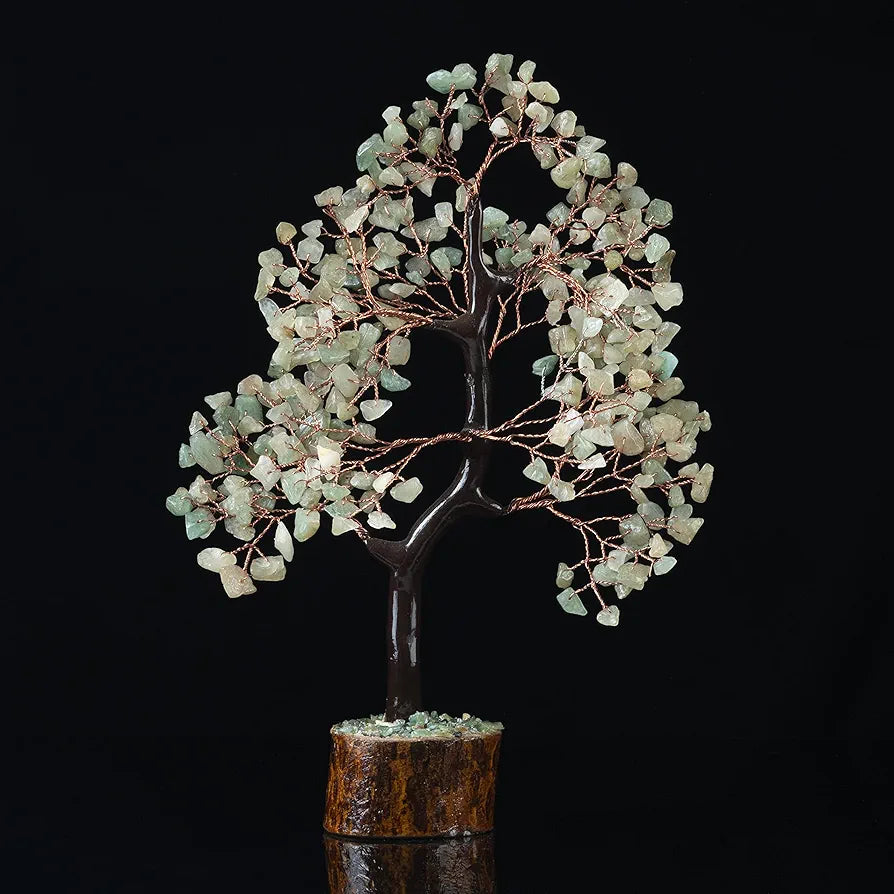 HindCraft Green Jade Crystal Tree Copper Wire 10-12 inch