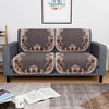 Kuber Industries Set of 4 Durable 2 Seater Sofa Cover for Living Room Floral Print Dark Olive Green