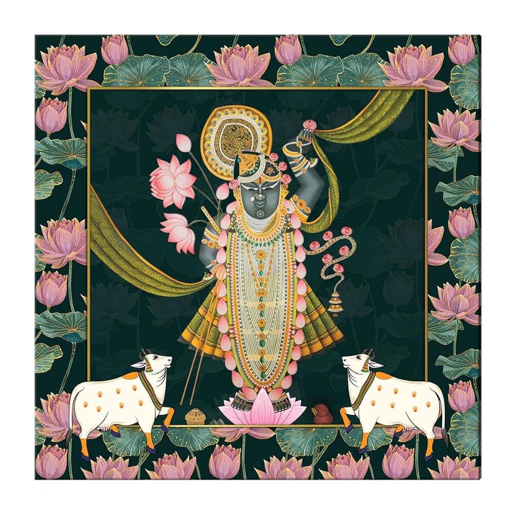 ArtX Canvas Shrinathji Pichwai Painting Shrinath Ji Big Size Wall Art Painting
