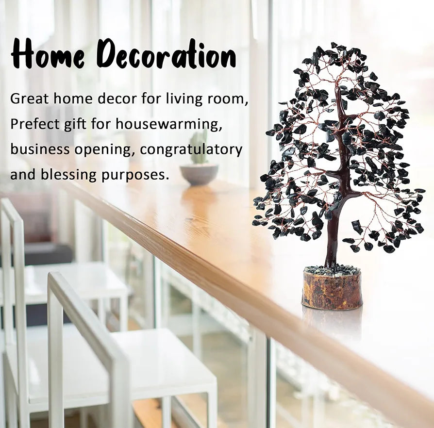 Bezavo Black Tourmaline Crystal Tree Copper Wire