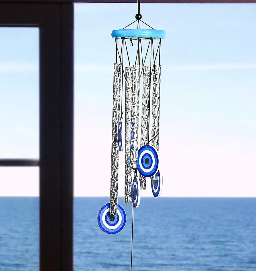 Zaicus 27-Inch Turkish Evil Eye Wind Chimes Wind Chime-013