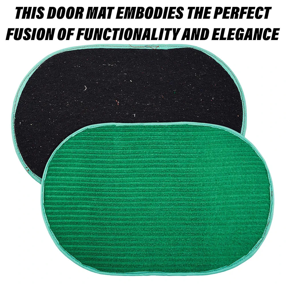 Kuber Industries Door Mat Oval Shape Door Mat Colour Green