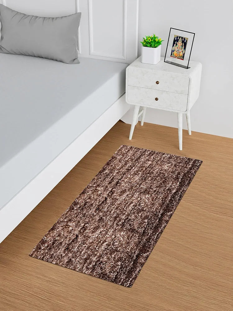 Kuber Industries Bedside Runner for Bedroom & Living Room Brown
