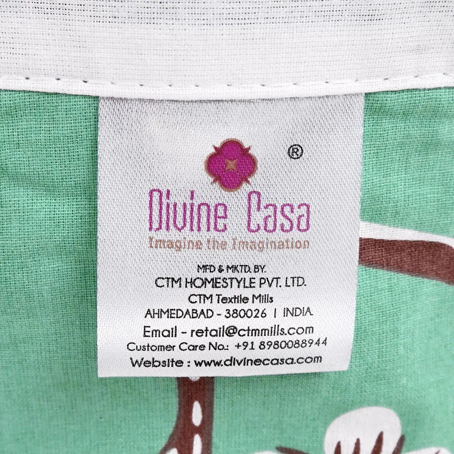 Divine Casa 100% Cotton Double Bed Dohar Ultra-Soft Reversible AC Blanket Colour Mint Blossom Haven