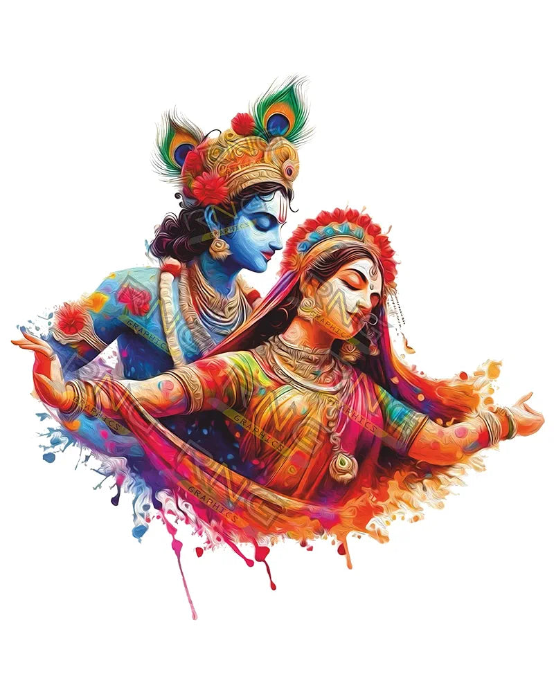 Rng Graphics Pvc Vinyl Little Krishna Wall Sticker Multicolor 58 Cm X 58cm DW-137L