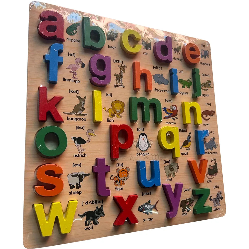 Trinkets & More ABC Small Letter Alphabet Puzzles Game Board for Toddlers Kids Educational Learning Toys 2+Years 