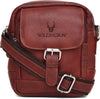 Leather Sling Messenger Bag for Men I Multipurpose Crossbody Bag I Travel Bag with Adjustable Strap I Utility Bag | Maroon