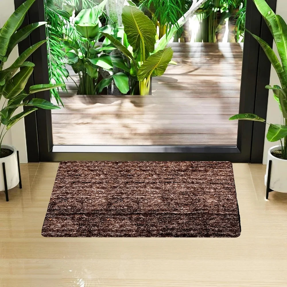 Kuber Industries Door Entrance Mat for Floor Home Entrance Colour Brown