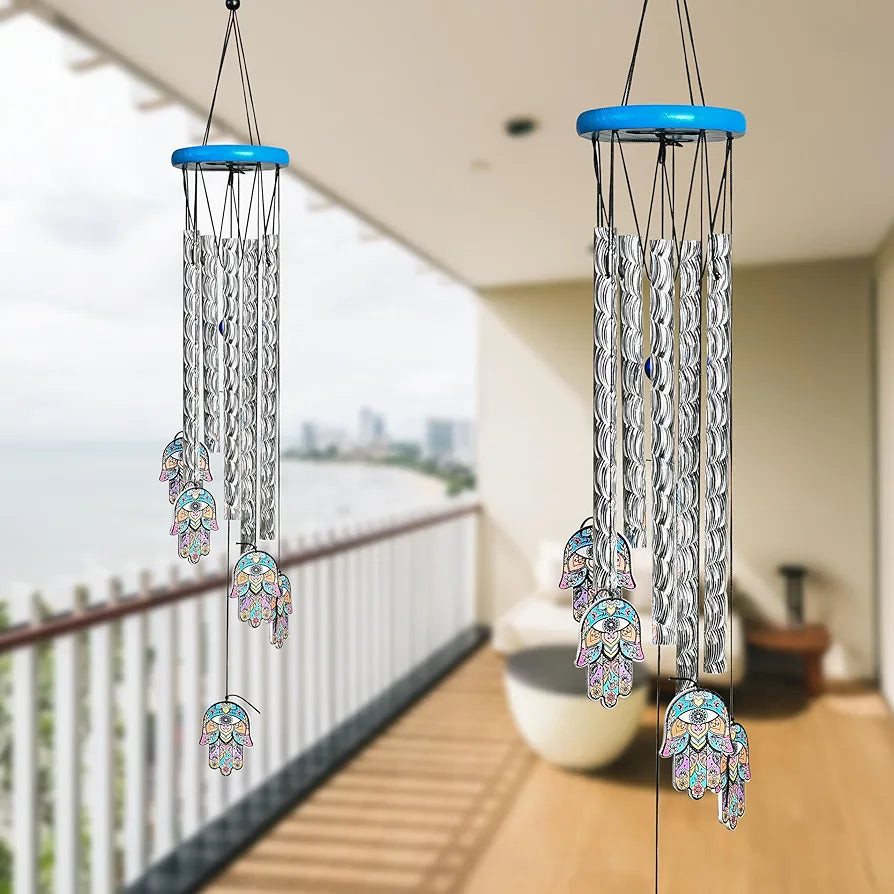 Zaicus Hamsa Hand Wind Chime 23-Inch Wind Chime-014
