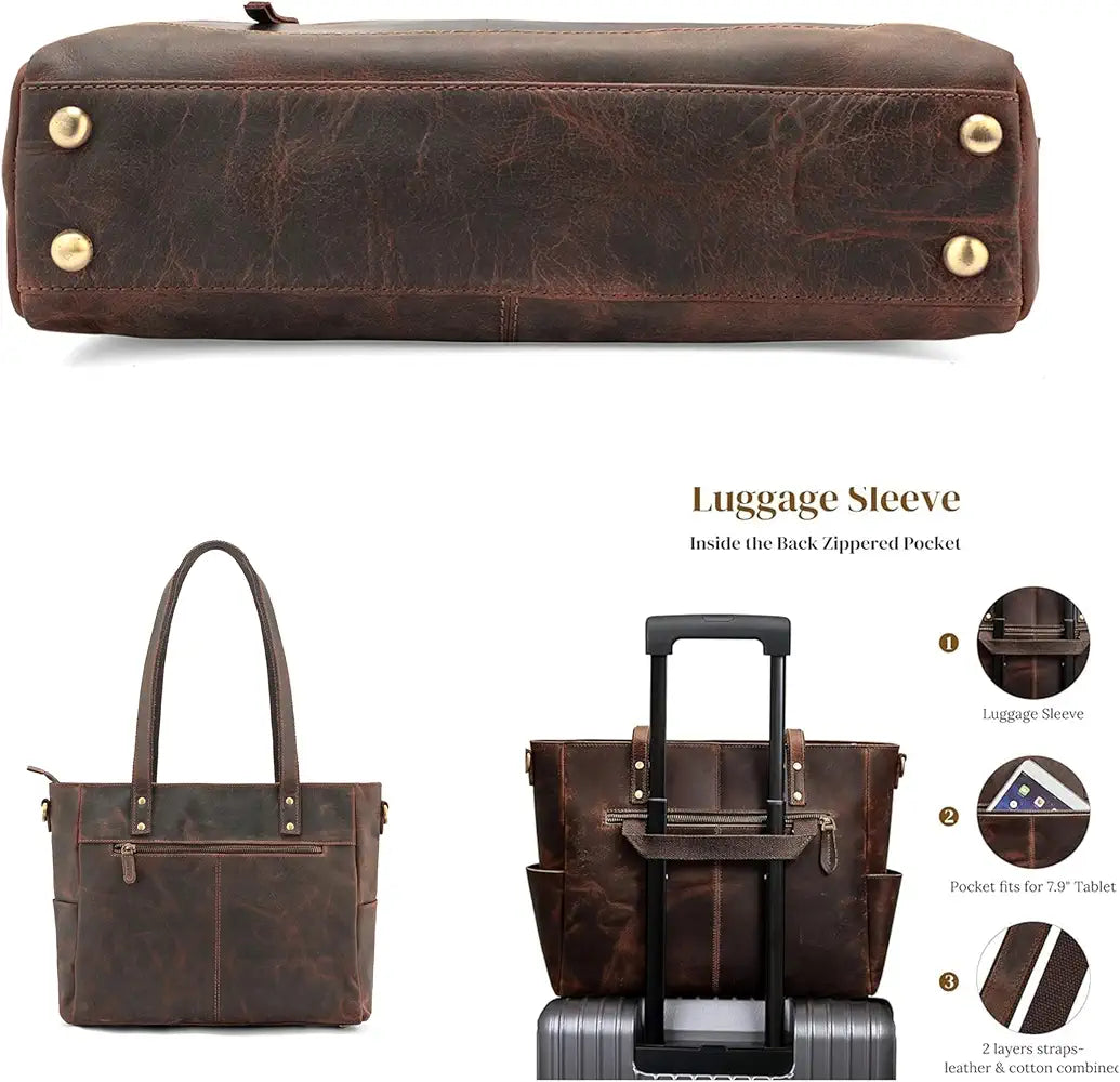 Goatter Genuine Leather Office And Daily Travel Use Shoulder Bag For Women's,