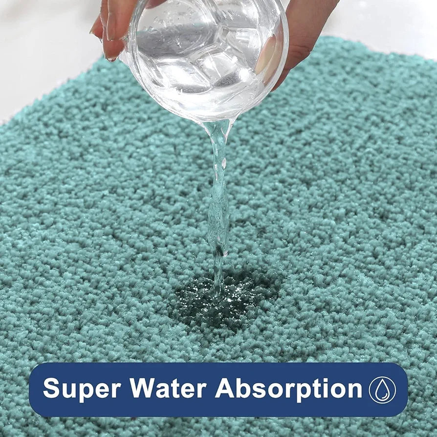 Luxe Home International Microfibre Luxe Home Runner Super Soft Anti Skid Newman Rug For Bedroom Colour Aqua