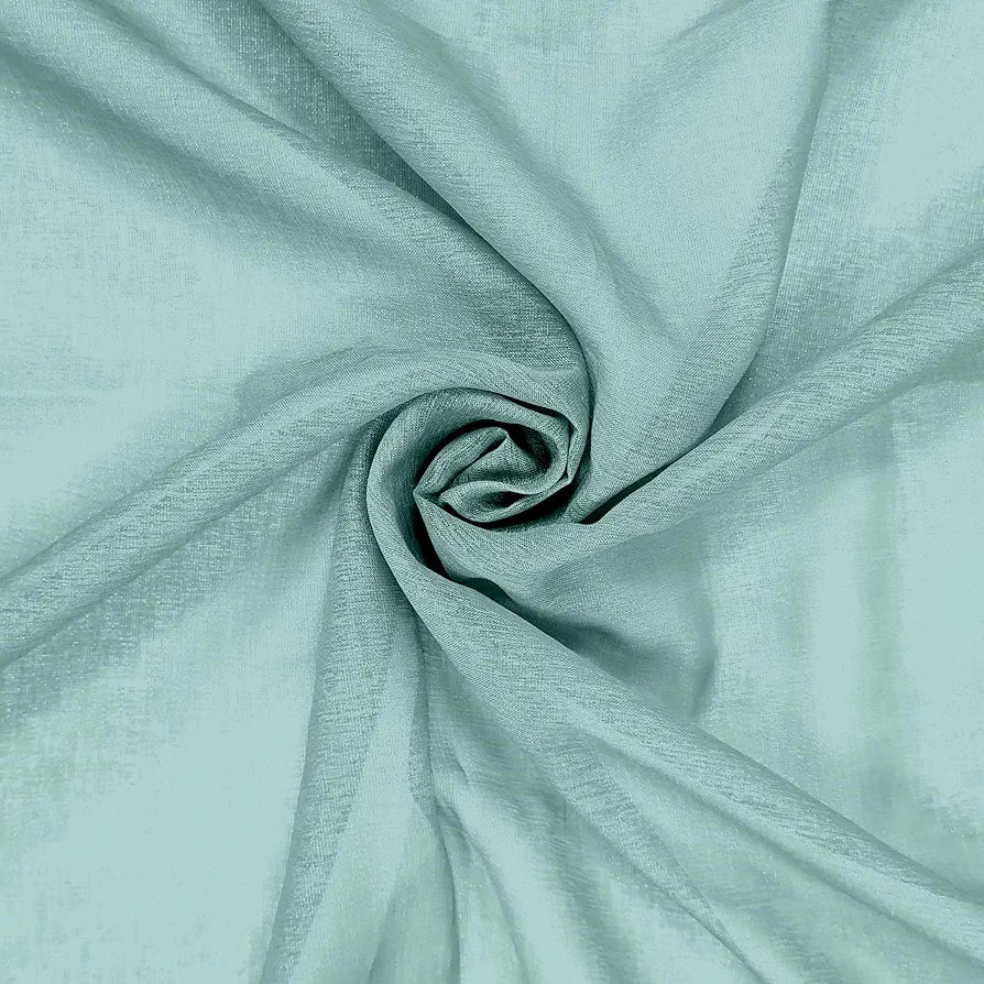 Divine Casa 5 Feet Sheer Window Curtain Elegant Eggshell  Colour Blue Transparent Polyester Panel with Eyelets Lightweight & Airy Single Curtain (Pack of 1)