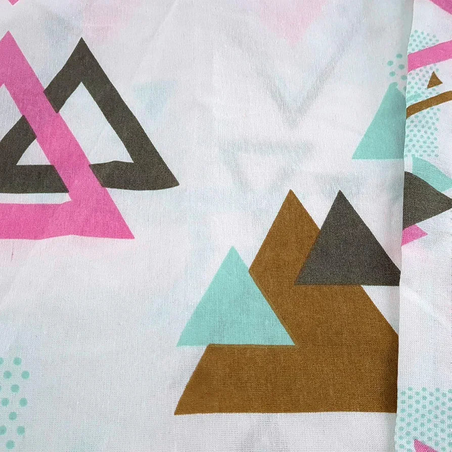 Divine Casa 144 TC Cotton Bedsheet for Double Bed with 2 Pillow Cover Colour Pink Olive