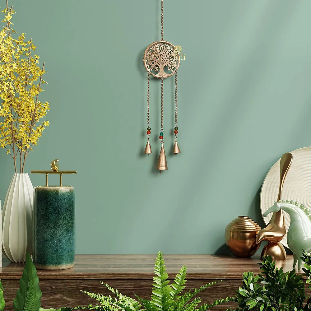 Duli Metal Tree Windchime Wall Hanging Feng Shui Rustic Wall Hangings
