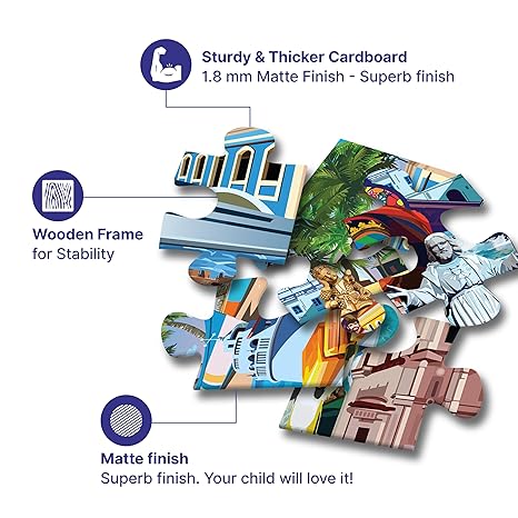The Puzzl Co - Goa Jigsaw Puzzle for Kids 6 Years & Up 100-Piece City Puzzle Goa’s Culture Monuments & Food