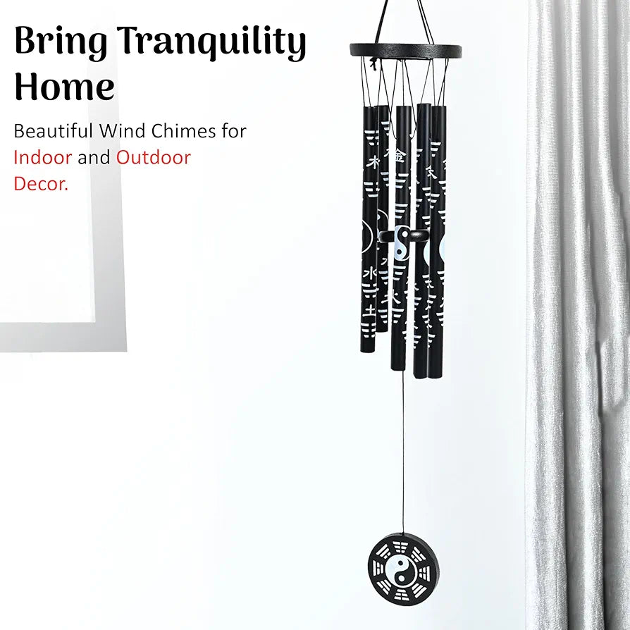 Wind Chimes for Balcony Hanging Bells Black Wind Chime -021