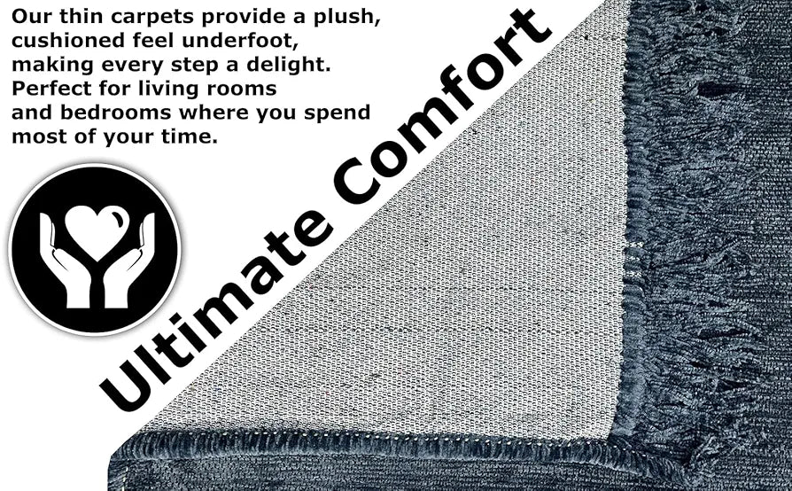 BSB Home Designer Superfine Chenille Carpet Velvet Carpet Area RugDurries with Fine Gold Yarn for Living Room