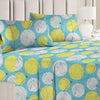 BSB Home Premium Double Bedsheet with 2 Pillow Covers 160 TC Supersoft Microfiber 3 Pcs Set Green and Yellow