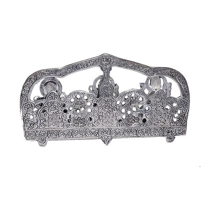 KridayKraft Laxmi Ganesha Saraswati Murti LGS Metal Statue with Diya Laxmi Ganesha Murti Idol