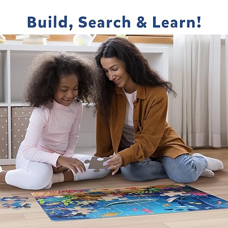 Skillmatics Floor Puzzle & Game Piece & Play Underwater Animals Jigsaw & Toddler Puzzles Educational Toy