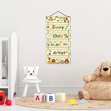 Angel Infinite Animal Design Decorative Wall Hanging Wooden Art Decoration Item For Kids Room