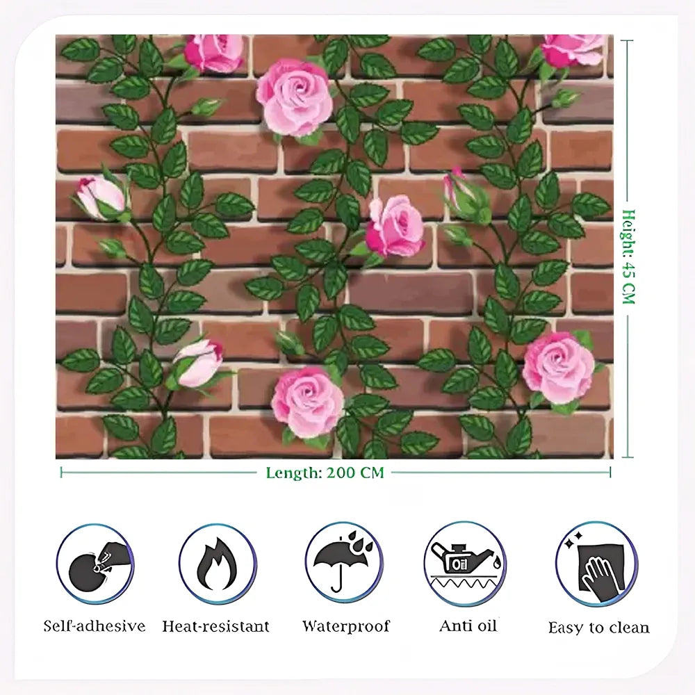 Indian Royals Decorative Wallpaper for Bedroom Brick Flower Wallpaper