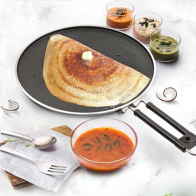 Milton Pro Cook Black Pearl Induction Non-stick Flat Tawa