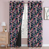 Cloth Fusion Blackout Printed Premium Door Curtains 7 Feet Long Set of 2 Blue Coral