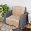 Kuber Industries Sofa Cover Single Seater Sofa Cover Net Sofa Slipcover Set Self Flower New Jersey Golden