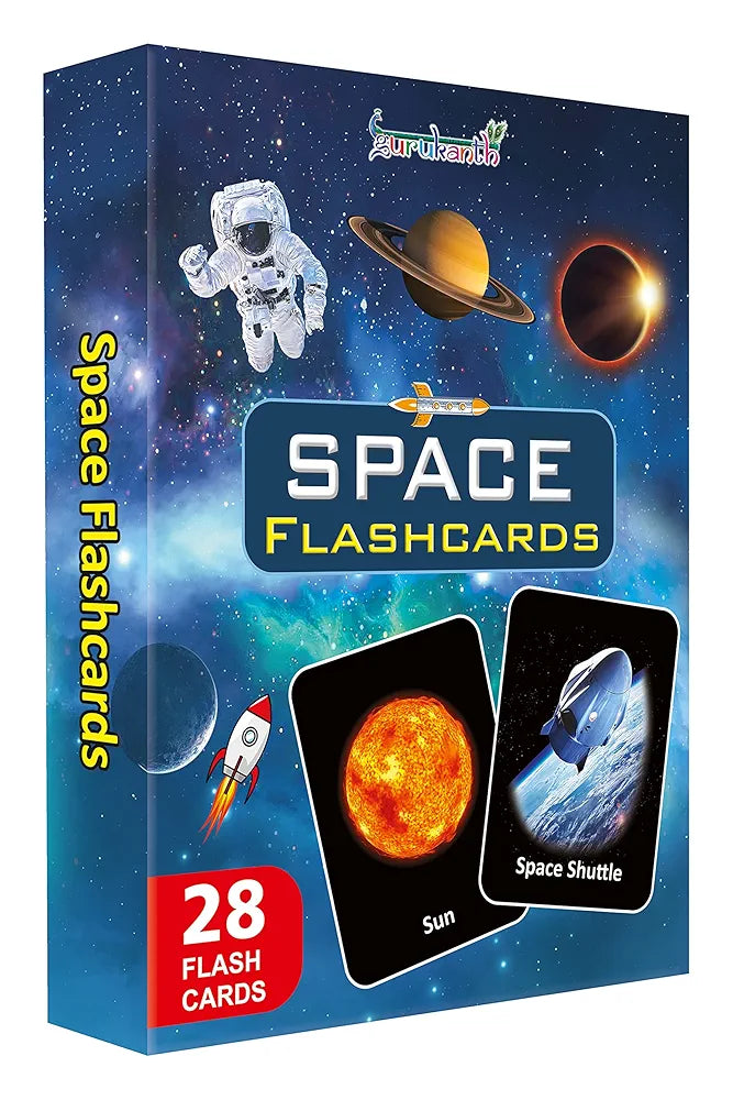 Gurukanth® Premium Space Flash Cards for Kids Early Learning | Easy & Fun Way of Learning 1 Year to 6 Years Babies Smart Toys
