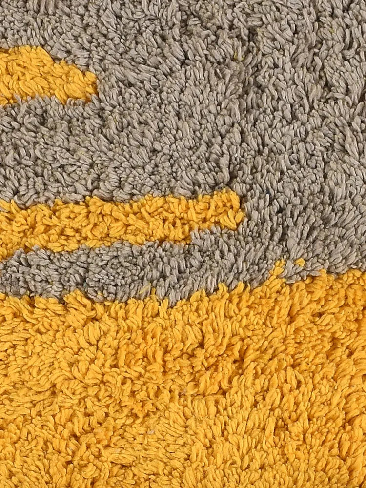 Sashaa World Elephant Patterned Bathmat Colour Yellow