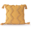 Sashaa World Honey Chevron Tufted Cushion Cover With Tassels Colour Yellow