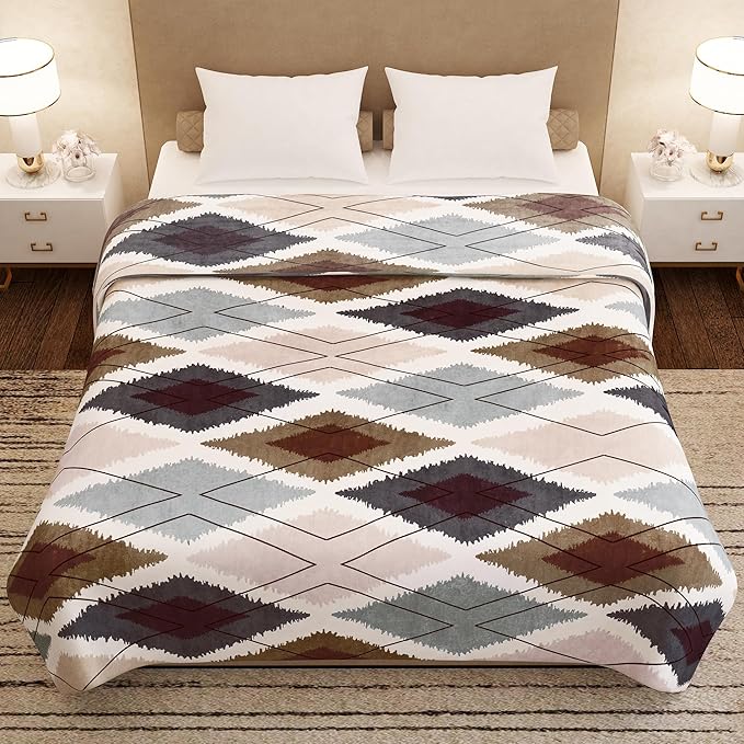 Story@Home Blanket Polyester All-Season AC Comforter Double Bed Blanket White & Grey