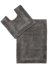 Sashaa World Solid Anti Skid Bathmat And Contour Set Colour Charcoal